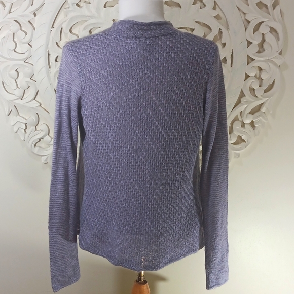 CHICO'S DELICATE DRAPE PLUM FROST CARDIGAN SIZE S/M - Picture 2 of 3